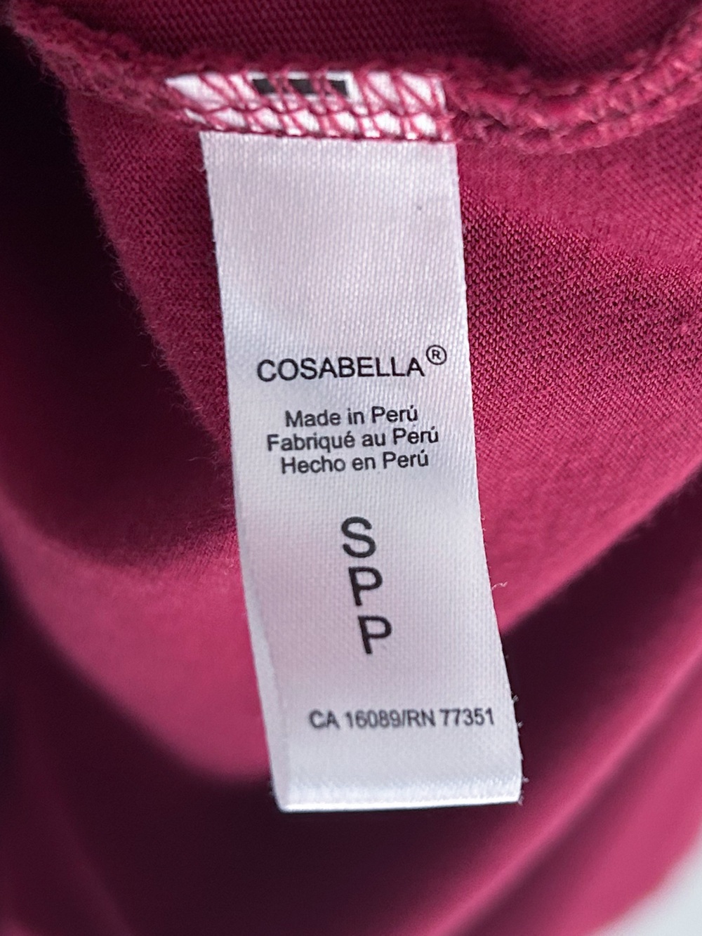 Cosabella Raspberry Red Pima Cotton Modal Wrap Robe Small - Picture 6 of 7